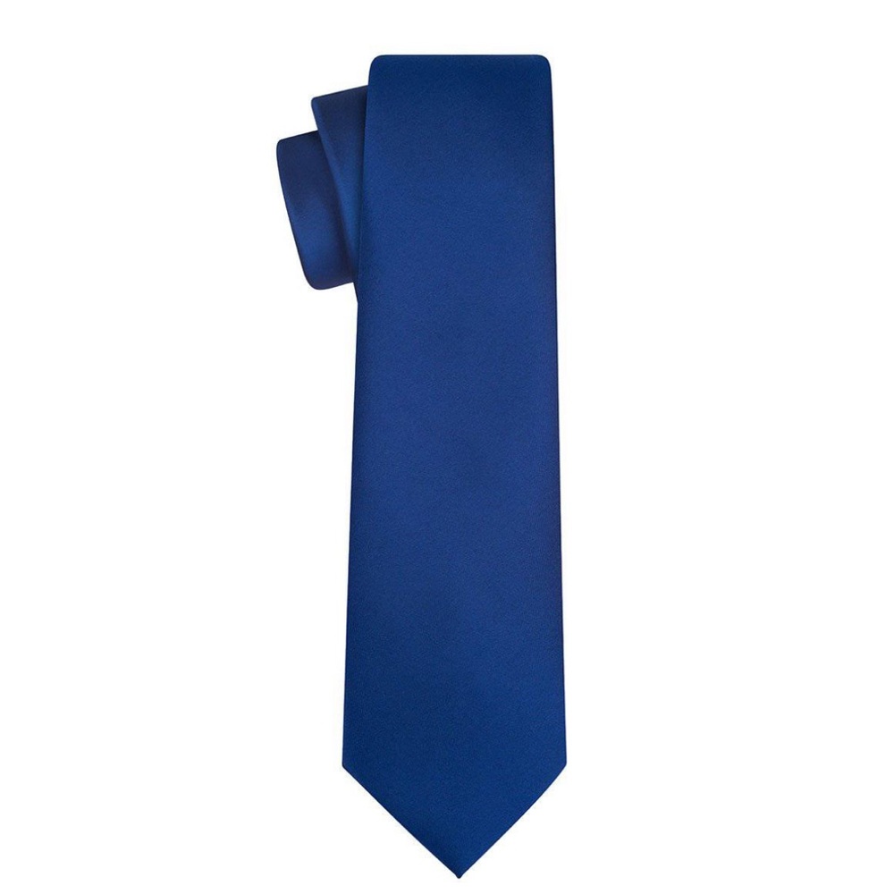 NEW KissTies Navy Blue Silk Tie - Extra Long XL